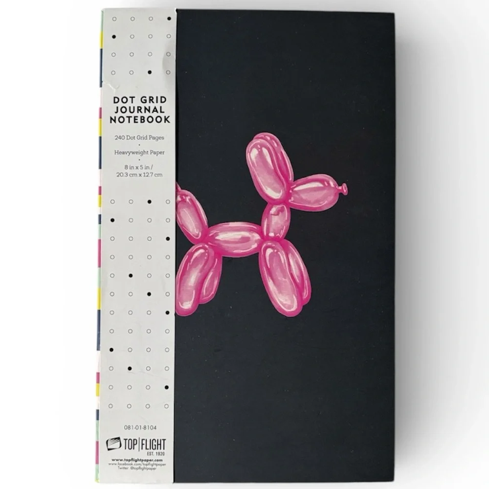 Top Flight Dot Grid Animal Balloon Journal Notebook
